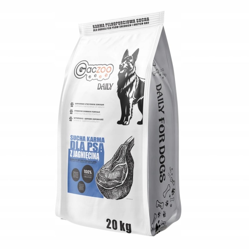 Gaczoo DAILY karma sucha dla psa Jagnięcina 20kg